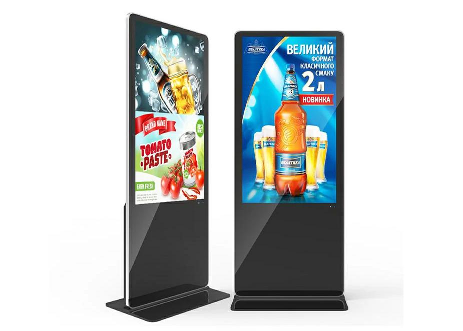 stand touch advertising display kiosk