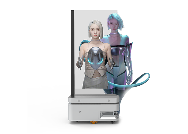 55inch transparent oled ai robot 1