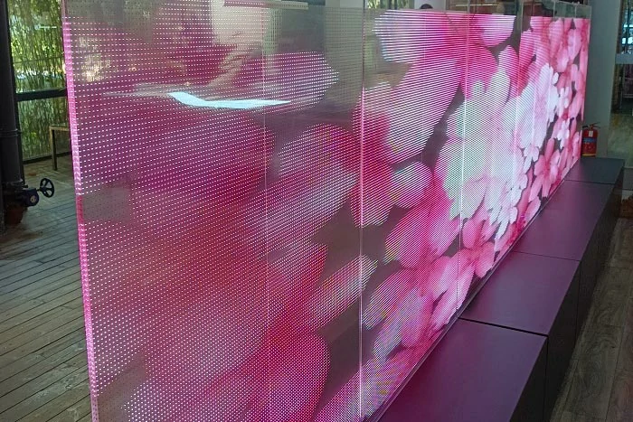 3 flexible transparent led film screen