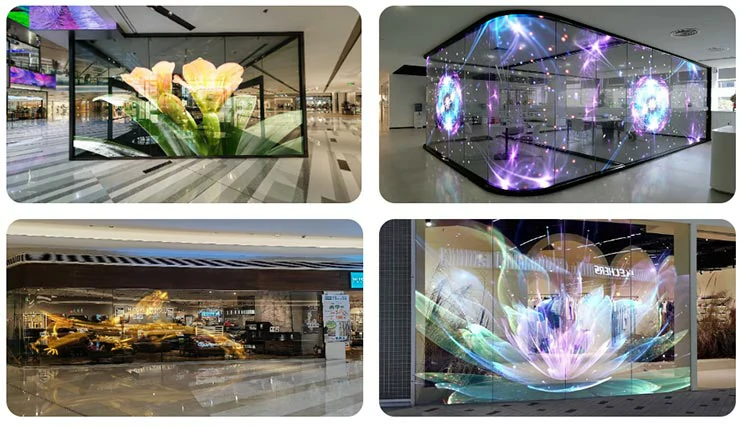 flexible transparent led film display applications